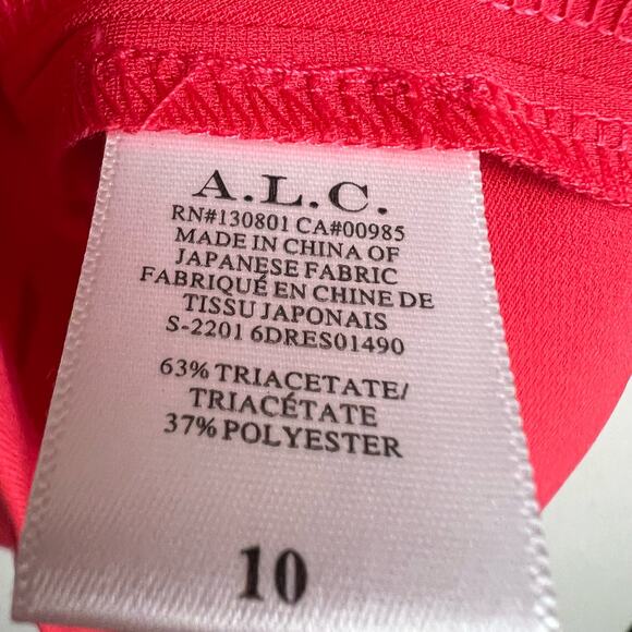 A.L.C. Zoey Red Cutout Twist Front Long Sleeve Mini Dress Size 10 - Picture 13 of 13